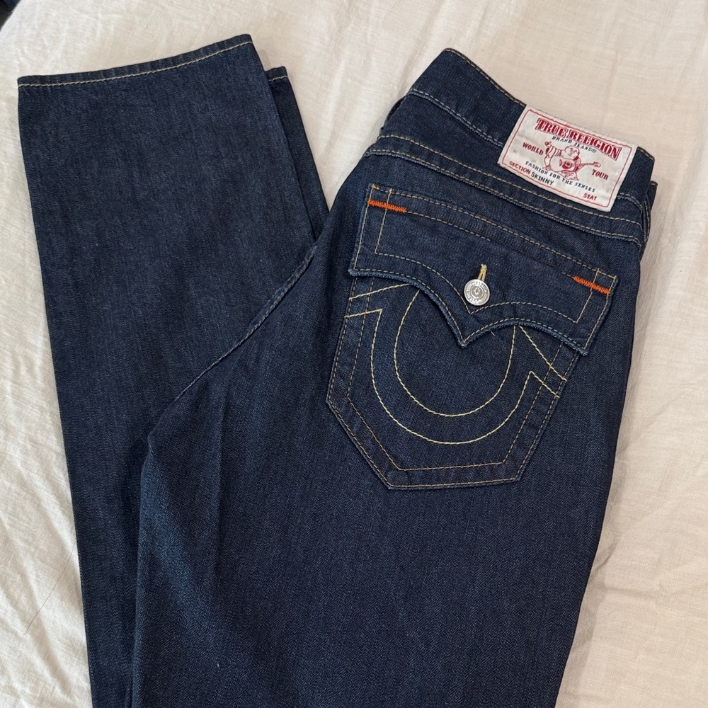 True Religion Men’s Indigo Skinny Leg Jeans. Size 36